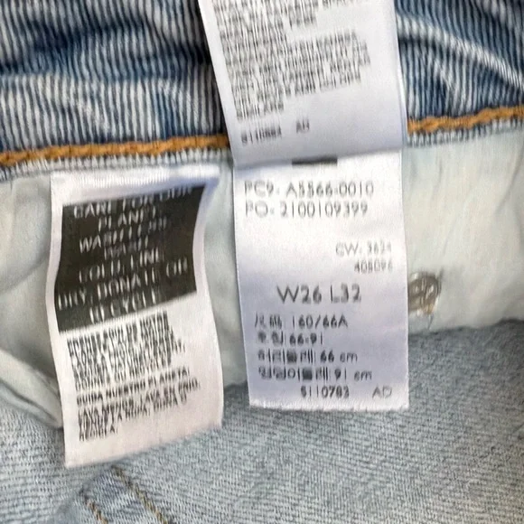 Levi’s Low Loose Size 26 Light Wash Wide Leg Jeans Baggy Relaxed Y2K Style - Picture 8 of 10